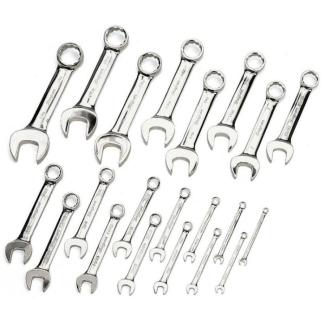 OEXS721KB - Zestaw kluczy oczkowo-płaskich krótkich Flank Drive®, 1/4" - 1'3/8" (21 szt.)