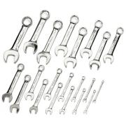 OEXS721KB - Zestaw kluczy oczkowo-płaskich krótkich Flank Drive®, 1/4" - 1'3/8" (21 szt.)