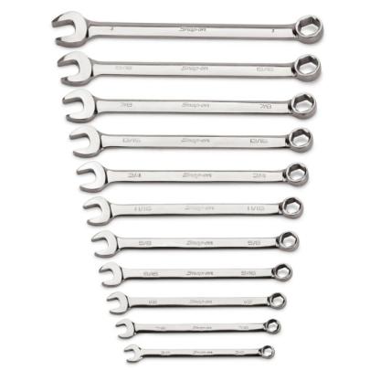 OSH711B - Zestaw kluczy oczkowo-płaskich Flank Drive®, 3/8" - 1" (11 szt.)