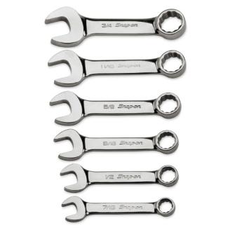 OXI706B - Zestaw kluczy oczkowo-płaskich ekstra-krótkich Flank Drive®, 7/16" - 3/4"