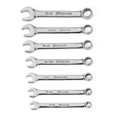 OXI707BK - Zestaw kluczy oczkowo-płaskich ekstra-krótkich Flank Drive®, 3/16" - 3/8"