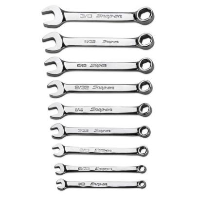 OXI709SBK - Zestaw kluczy oczkowo-płaskich ekstra-krótkich Flank Drive®, 1/8" - 3/8"