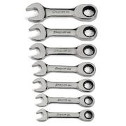 OXKR707 - Zestaw kluczy oczkowo-płaskich grzechotkowych krótkich Flank Drive®, 3/8" - 3/4"