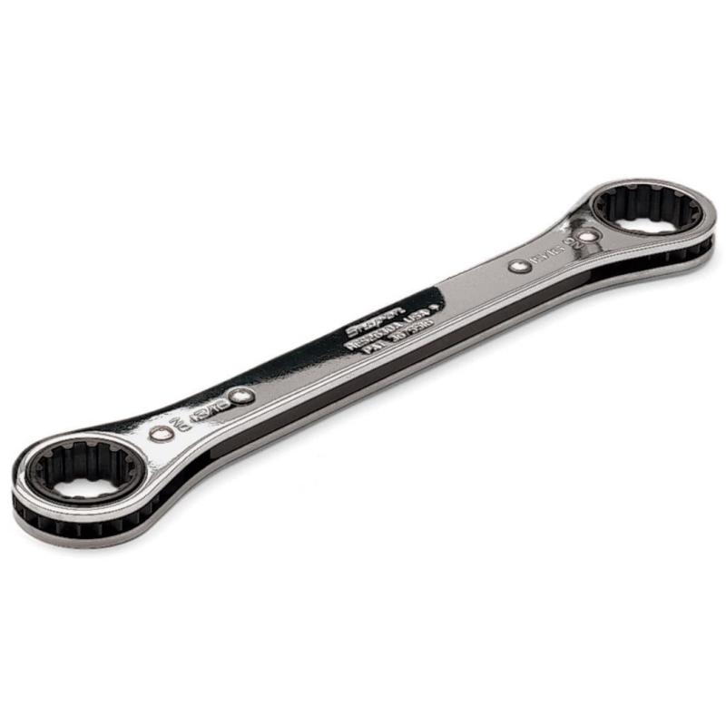 RES1214C - Klucz oczkowy grzechotkowy, profil Spline, 3/8" x 7/16"