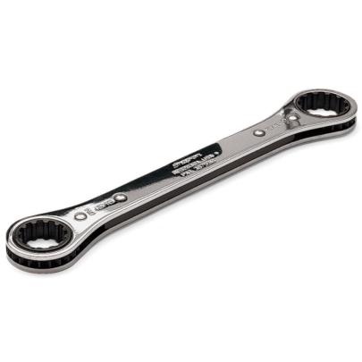 RES1214C - Klucz oczkowy grzechotkowy, profil Spline, 3/8" x 7/16"