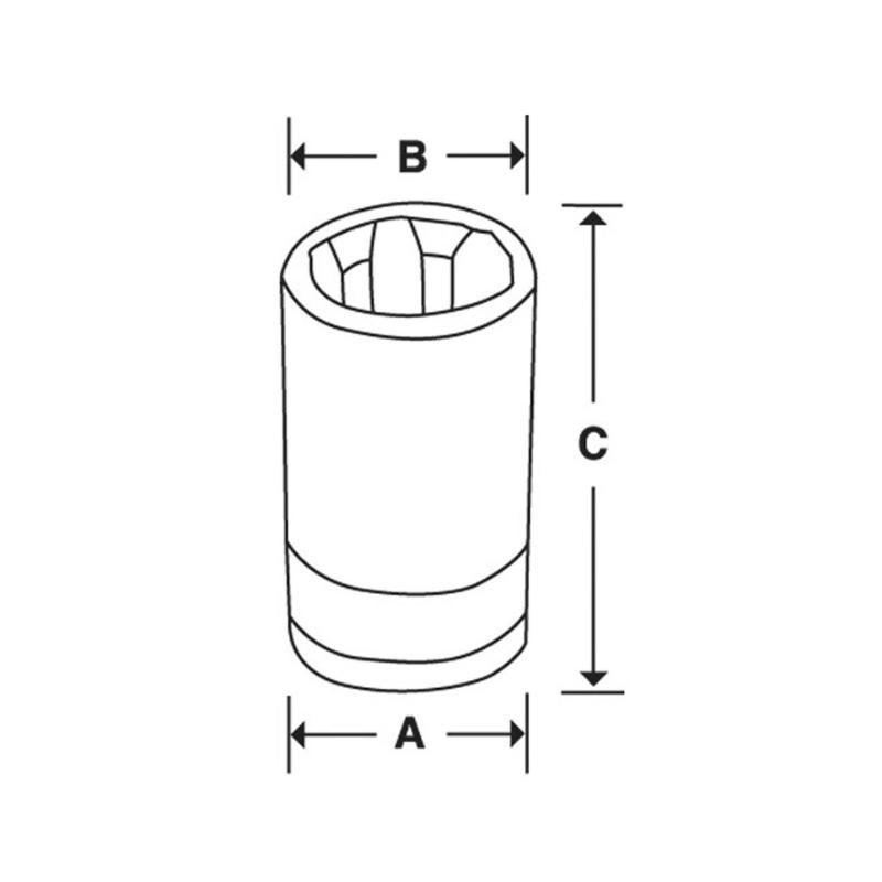 RFLE100 - Nasadka 3/8" niskoprofilowa, do śrub Torx®, E10
