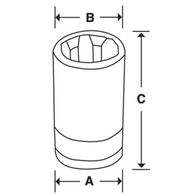 RFLE100 - Nasadka 3/8" niskoprofilowa, do śrub Torx®, E10