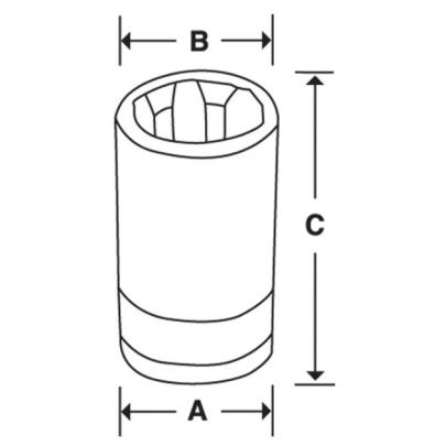 RTLE40 - Nasadka 1/4" niskoprofilowa, do śrub Torx®, E4