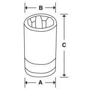 RTLE50 - Nasadka 1/4" niskoprofilowa, do śrub Torx®, E5
