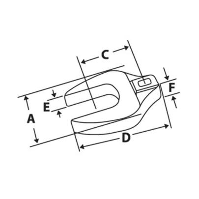 SCO52 - Klucz pazurowy 1/2" płaski, 1'5/8"