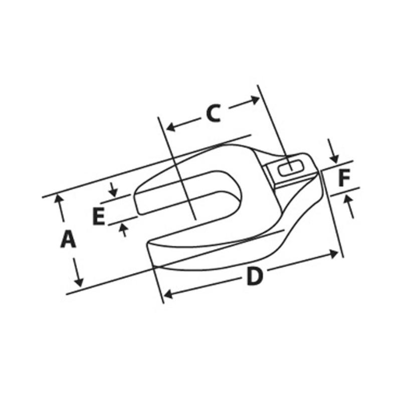 SCOM28 - Klucz pazurowy 1/2" płaski, 28 mm
