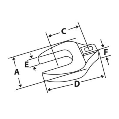 SCOM30 - Klucz pazurowy 1/2" płaski, 30 mm