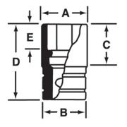 SDH141 - Nasadka 1/2" 12-kątna, Semi-Deep, calowa, 7/16"