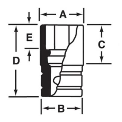 SDH161 - Nasadka 1/2" 12-kątna, Semi-Deep, calowa, 1/2"