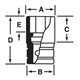 SDH261 - Nasadka 1/2" 12-kątna, Semi-Deep, calowa, 13/16"