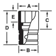SDH281 - Nasadka 1/2" 12-kątna, Semi-Deep, calowa, 7/8"
