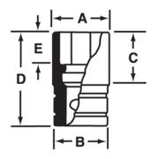 SDH301 - Nasadka 1/2" 12-kątna, Semi-Deep, calowa, 15/16"
