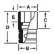 SDH381 - Nasadka 1/2" 12-kątna, Semi-Deep, calowa, 1'3/16"