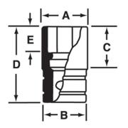 SDH421 - Nasadka 1/2" 12-kątna, Semi-Deep, calowa, 1'5/16"