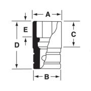 SF321 - Nasadka 3/8" 12-kątna, długa, calowa, 1"