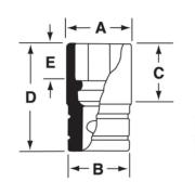 SFS201 - Nasadka 3/8" 6-kątna, długa, calowa, 5/8"