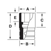 SIMDF160 - Nasadka udarowa 3/8" 12-kątna, długa, calowa, 1/2"