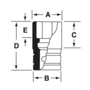 SIMDFM7 - Nasadka udarowa 3/8" 12-kątna, długa, metryczna, 7 mm