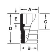 SIMDM140 - Nasadka udarowa 1/2" 12-kątna, długa, metryczna, 14 mm