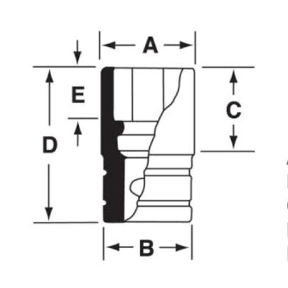 SIMDM240 - Nasadka udarowa 1/2" 12-kątna, długa, metryczna, 24 mm