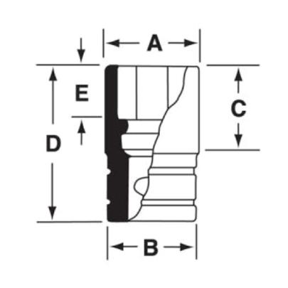 SIMDM290 - Nasadka udarowa 1/2" 12-kątna, długa, metryczna, 29 mm