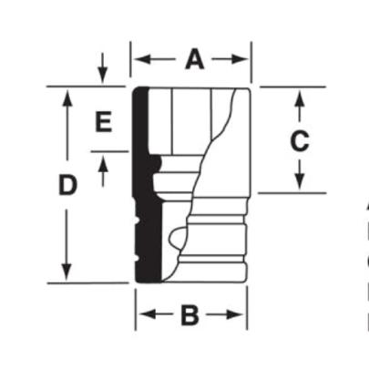 SIMDM300 - Nasadka udarowa 1/2" 12-kątna, długa, metryczna, 30 mm
