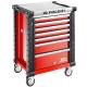SPOTLIGHTJET7M3A - Roller cabinet with equipment, 9 modules, red