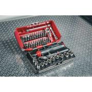 RL.NANO1GRPPB - 1/4" socket set for OGV® GRIP hexagon socket head cap screws, 5.5 - 14 mm, with ratchet and accessories (38 pcs.)