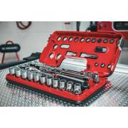 SL.DBOX1GRPPB - 1/2" socket set for OGV® GRIP rounded hex screws, 8 - 32 mm, with ratchet and accessories (21 pcs.)