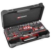 RS.GRPPB - Zestaw nasadek 1/4" i 1/2" do obrobionych śrub 6-kątnych OGV® GRIP, 5,5 - 32 mm, z grzechotką i akcesoriami (61 szt.)