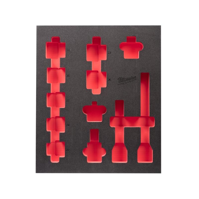 4932493395 - Wkładka piankowa do nasadek 3/4" krótkich, do wózków narzędziowych, 417 x 536 mm