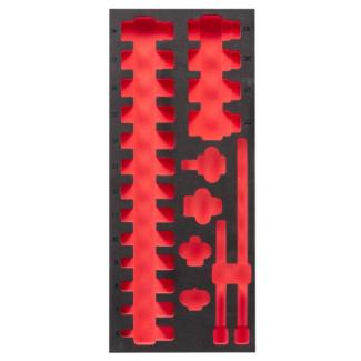 4932493389 - Wkładka piankowa do nasadek 3/8" długich, do wózków narzędziowych, 417 x 177 mm