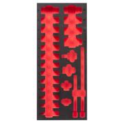 4932493389 - Wkładka piankowa do nasadek 3/8" długich, do wózków narzędziowych, 417 x 177 mm