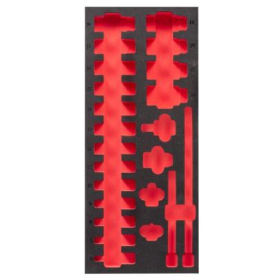 4932493389 - Wkładka piankowa do nasadek 3/8" długich, do wózków narzędziowych, 417 x 177 mm