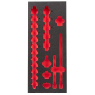 4932493387 - Wkładka piankowa do nasadek 3/8" krótkich, do wózków narzędziowych, 417 x 177 mm