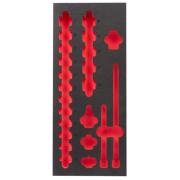 4932493387 - Wkładka piankowa do nasadek 3/8" krótkich, do wózków narzędziowych, 417 x 177 mm