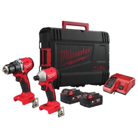 M18 BLCPP2B-502C - Zestaw POWERPACK M18™, M18 BLIDRC, M18 BLDDRC, 2 x 5.0 Ah + ładowarka, w walizce, 4933492837