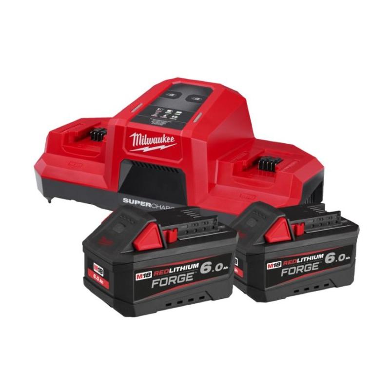M18 FORGENRG-602DBSC - Zestaw 2 akumulatorów M18™ FORGE™, Li-ion, 18 V, 6.0 Ah + podwójna super ładowarka, 4933498549