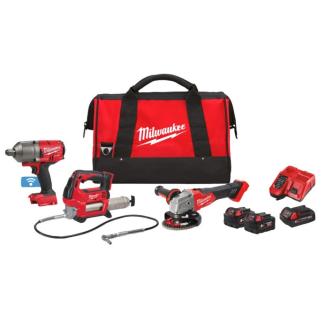 M18 FPP3AK-523B - Zestaw POWERPACK M18™, M18 ONEFHIWF34, M18 FSAG125X, M18 GG, 2x 5.0Ah 1x 2.0Ah +ładowarka w torbie, 4933498576