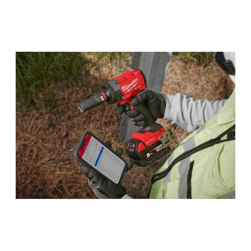 M18 ONEFIW2FC12-0X - Kompaktwy klucz udarowy 1/2", 203 Nm, 18 V, FUEL™, ONE-KEY™, w walizce, bez wyposażenia, 4933493412