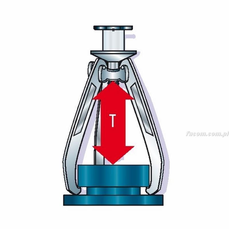 U.32T15-35 - ściągacz z 2 łapami przesuwnymi z blokadą 15T, GRAWER
