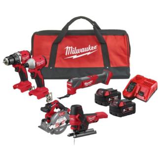 M18 BLCPP5A-502B - Zestaw POWERPACK M18™, M18 BLDDRC, M18 BLIDRC, M18 FCS552, M18 FMT, M18 FBJS, 2x5.0 Ah, ładowarka, 4933492838