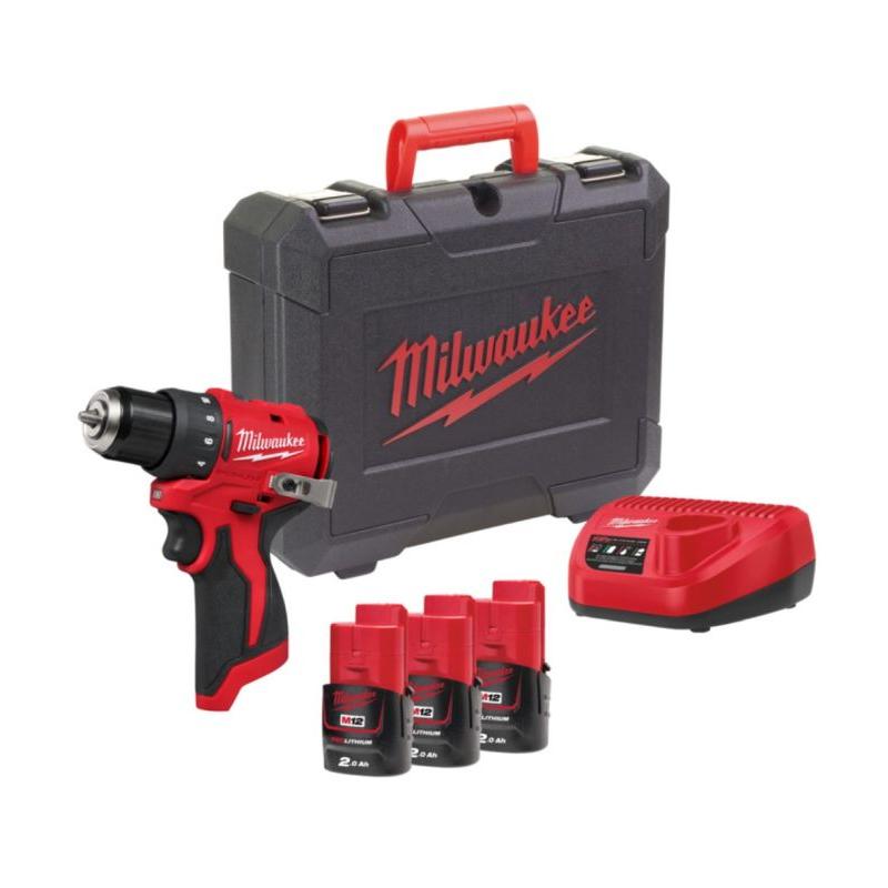 M12 BLDDRC-203C - Kompaktowa wiertarko-wkrętarka 40 Nm, 12 V, 2.0 Ah, w walizce, z 3 akumulatorami i ładowarką, 4933499685