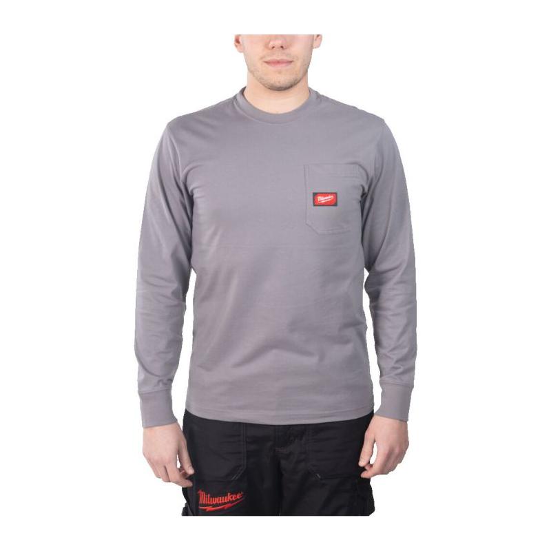 WTLSGR-XL - T-shirt z kieszonką z długim rękawem, szary, rozmiar XL, 4932493041