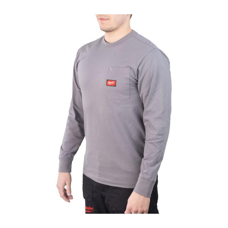 WTLSGR-XXL - T-shirt z kieszonką z długim rękawem, szary, rozmiar XXL, 4932493042